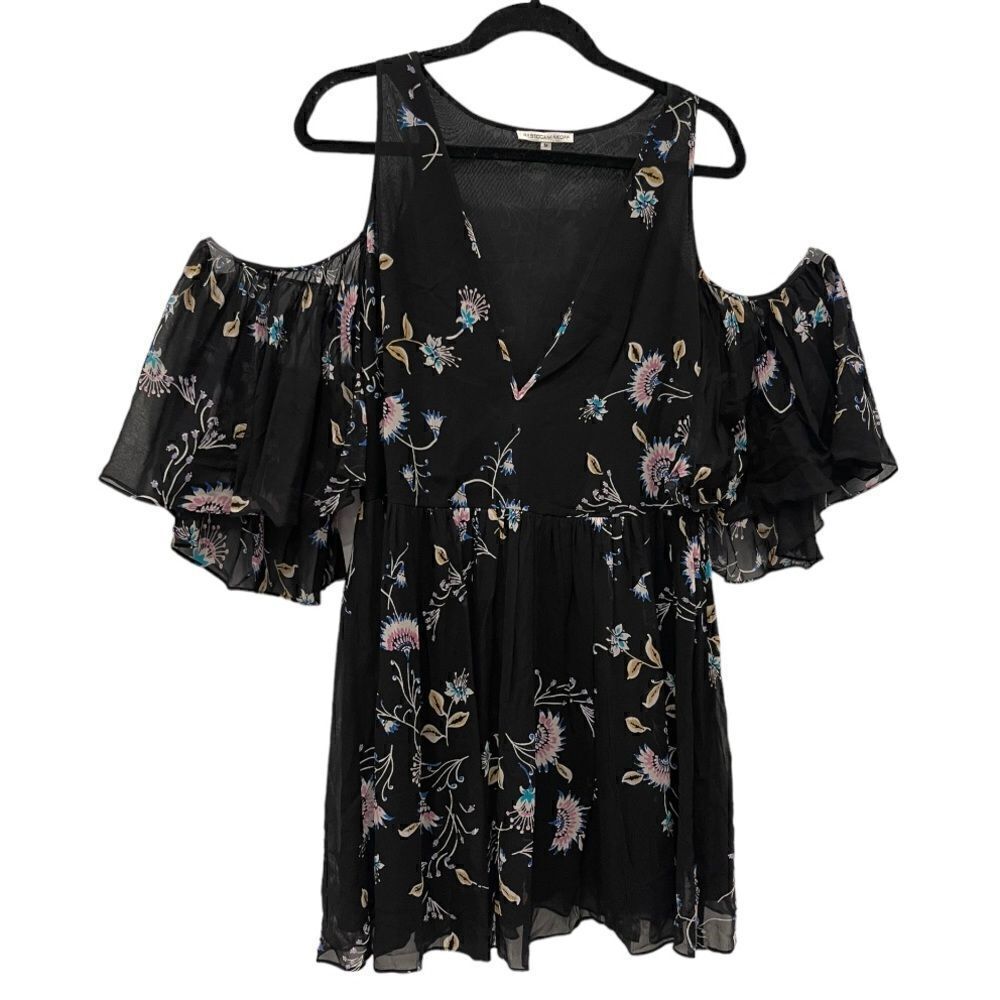 Rebecca Minkoff Robbie Cold Shoulder Floral Mini Dress.Size M - Picture 5 of 16